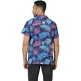 thumbnail image 2 of Stylore Hawaiian Shirt for Men Short Sleeve Funky Summer Leaf Navy Blue M, 2 of 7