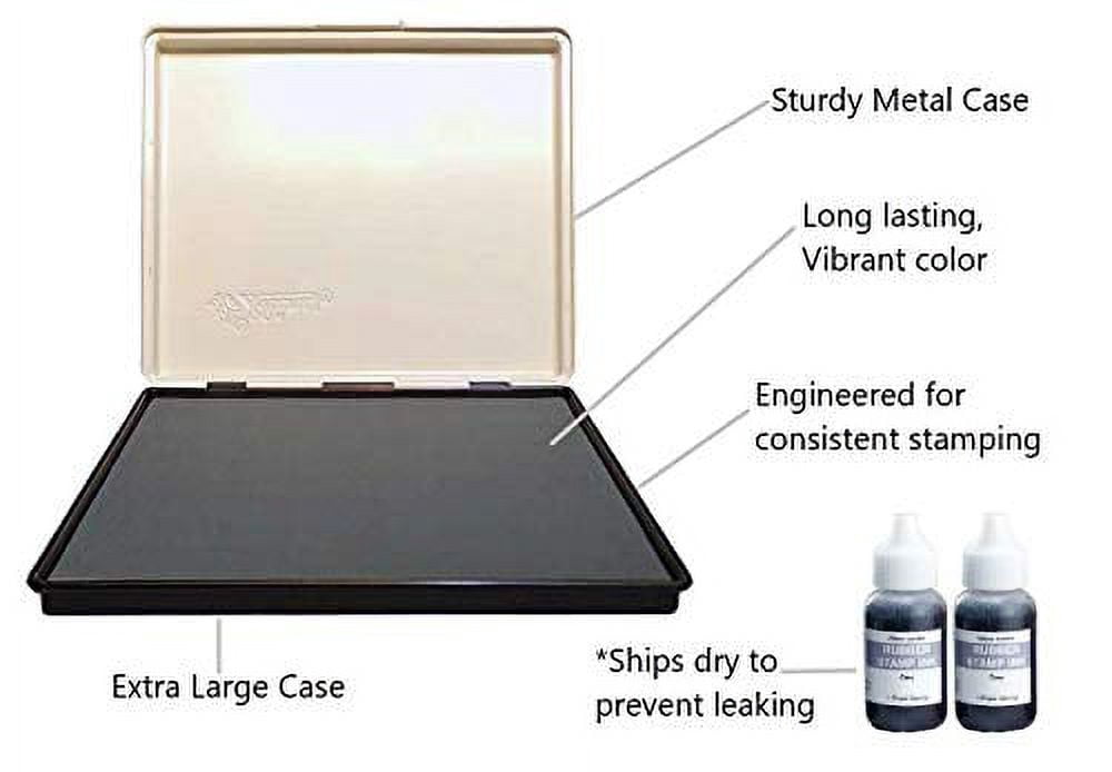 Infusion 7" x 8" Extra Large Industrial Stamp Ink Pad, Your Go to Large Stamp Ink Pad for Bright Color, Even Coverage and Durability, Gray Stamp Pad