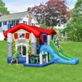 thumbnail image 2 of Action Air Bounce House, Inflatable Bouncer with 30 Pit Ball, Bouncy Castle with Blower for Kids 3-10 Years, 2 of 6
