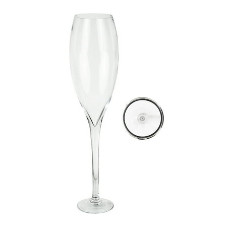 Mega Vases 7 X 31 5 Champagne Glass Vase Set Of 1 Clear