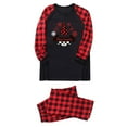 thumbnail image 3 of Uaswgudfs Christmas Pajamas for Family Matching Pjs Set Raglan Long Sleeve Tops Buffalo Plaid Trousers Cozy Sleepwear Xmas Jammies, 3 of 6
