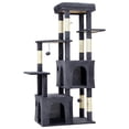 thumbnail image 1 of Heavy Duty 61" Multi-Level Cat Tree Tower for Large Indoor Cats & Maine Coons, Modern Design, Sturdy Natural Sisal Scratching Posts, Stable Playground with Interactive Toys - Dark Gray, 1 of 9