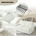 thumbnail image 5 of Convertible Pull Out Sofa Bed with Side Storage, 3-in-1 Convertible Sleeper Couch with Thicked Cushions, Multi-Functional chenille Loveseat Sofa for Living Room, Bedroom, Apartment, Office, Beige, 5 of 8