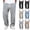 Gray, variant on Waffle Men's Baggy Sweatpants Drawstring Waist Pants with Pockets,Straight Wide Cut,Exercise Gym Outdoor Daily Casual Wear,Gray,S