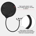 thumbnail image 4 of Cateissary Micrófono Filtro pop 360 grados Micrófono ajustable Pantalla de viento Micrófono de estudio de doble capa Filtro pop Cables de audio/vídeo, 4 of 6