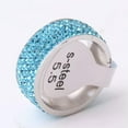 thumbnail image 4 of EOEMY Pink/Blue/Purple Aaa Cz Silver Band 8mm Men Women'S Stainless Steel Ring Sz 6-12, 4 of 6