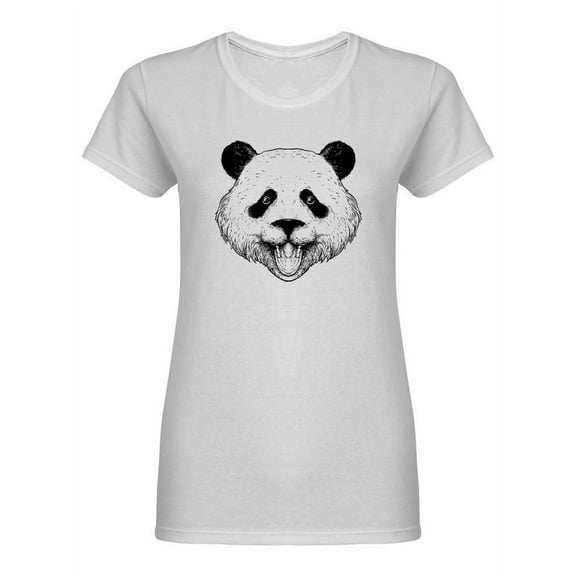 Panda Head Silhouette Design Shaped Tee Women's -Image by Shutterstock