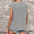 thumbnail image 4 of loopsun Womens Tops,Womens Plus Size Tops,Women Casual Short Sleeve Short Sleeve Solid Pullover Blouse T-shirt Tops Loose Gray S, 4 of 4