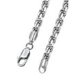 thumbnail image 4 of Mens White Gold Chain - Solid White Rope Chain - Silver / 10K / 14K, 4 of 7
