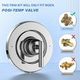 thumbnail image 2 of KANDENT Chrome Manual 1-Handle Shower Valve Trim, 2 of 6