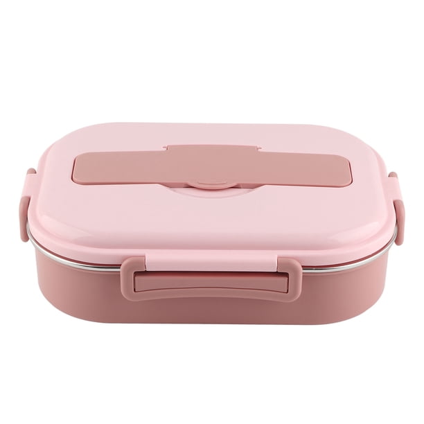 Fiambrera, Fiambrera de Acero inoxidable, 4 Rejillas, Caja Portátil, Contenedor de Almacenamiento de Alimentos para Estudiantes Adultos