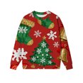 thumbnail image 4 of Chandails d'Hiver Grande Taille pour Femmes, Chandail Décontracté et Confortable à Manches Longues pour Dames, Style de Noël Amusant, Rouge TG, 4 of 4
