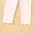 thumbnail image 6 of DJDLJWCJ Baby Girls Wide Leg Joggers Pants Elastic Waist Breathable Ribbed Casual Pants Solid Color Stretch Soft Pants Pink Size 2T, 6 of 10