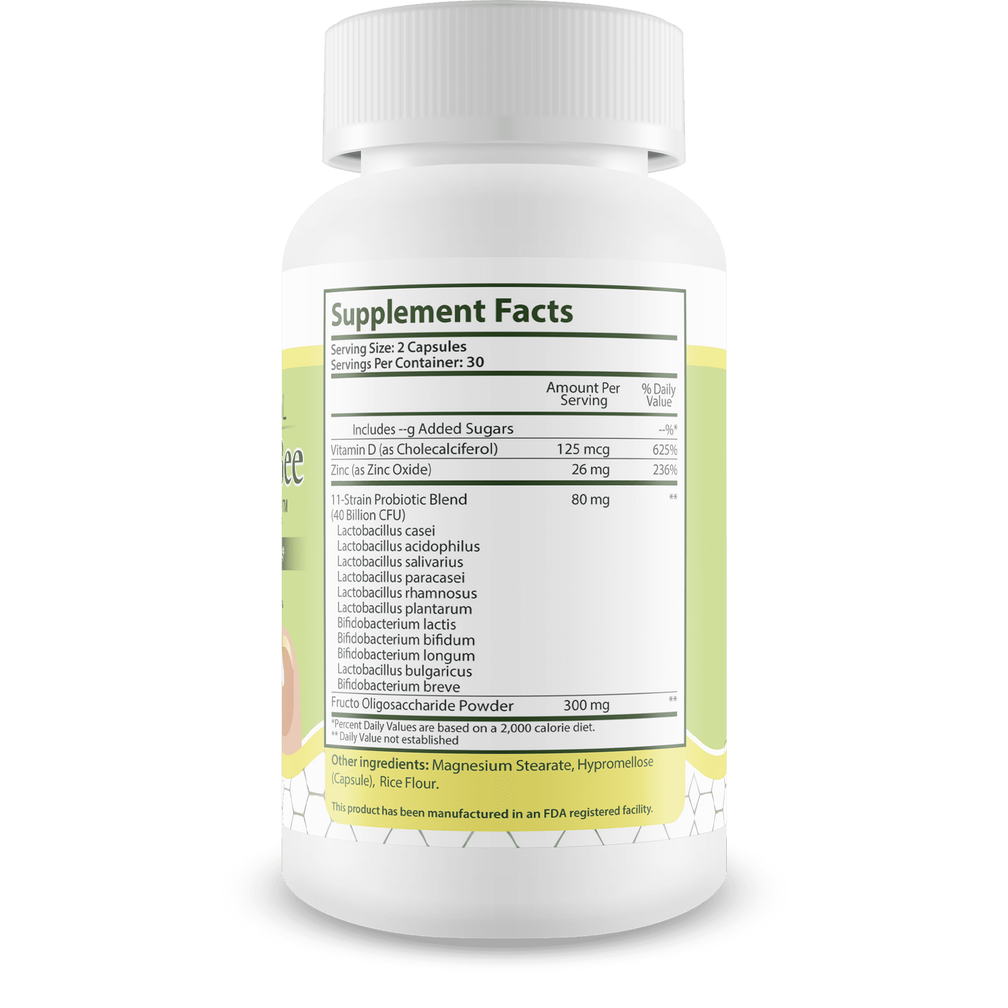 Fungus Nail Defense Bee Probiotic - Improved Formula - Our Best Skin, Candida, & Toenail Fungus Probiotic - Our Best Nail Fungus Treatment for Toenail - Orly Nail Defense Fungus Nail Fungus Treatment