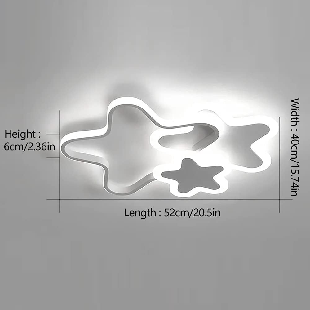 Fetcoi, Children’s Room Ceiling Light Modern Dimmable Lamp with Remote Control  Bedroom Decoration Ceiling Lamp