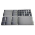 thumbnail image 2 of 4 Pieces Jewelry Trays Organizer Insert Divider for Gift Watch Necklace Grey, 2 of 10