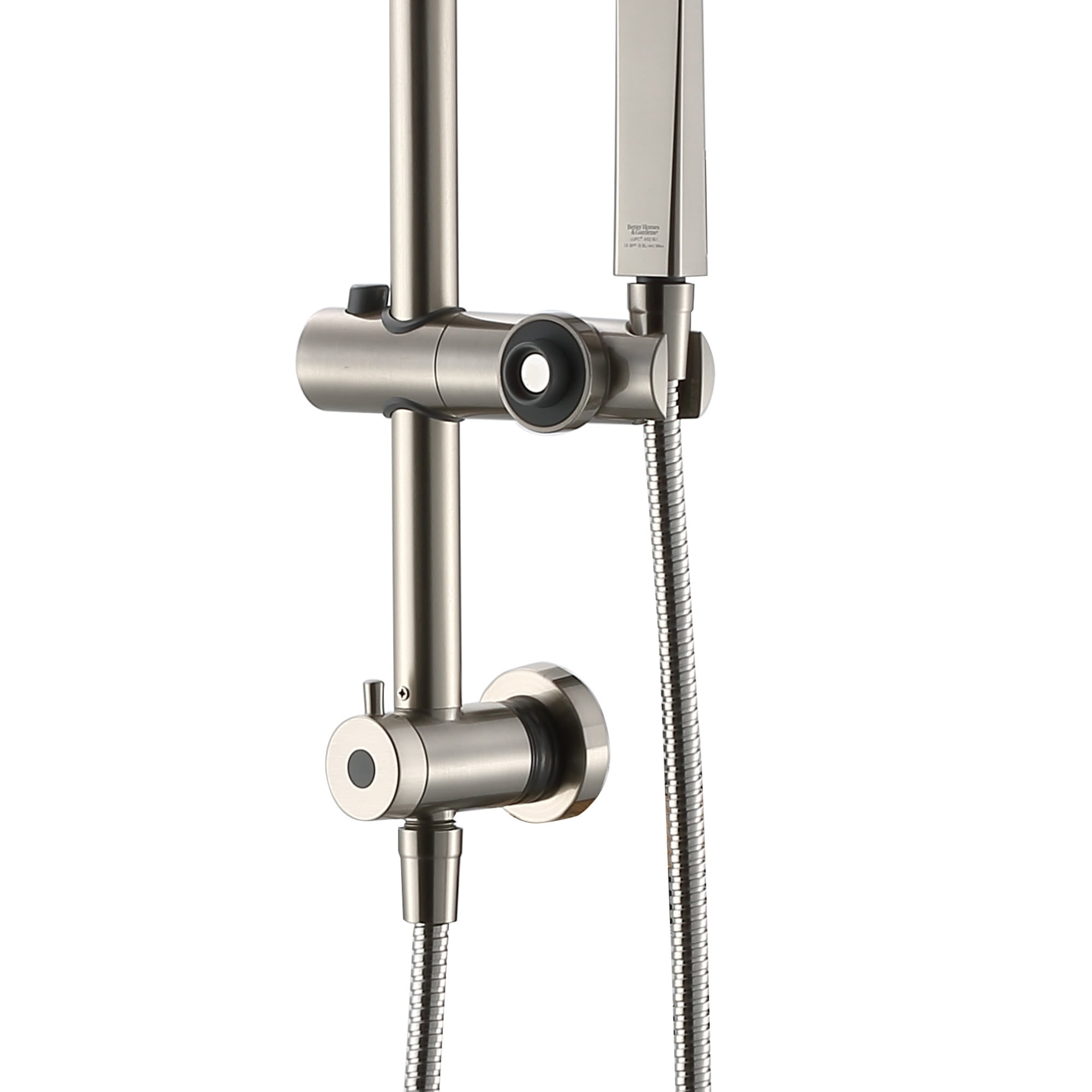 Better Homes & Gardens Deluxe Shower Combo with Magnetic Slide Bar Kit in Satin Nickel