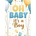 thumbnail image 4 of LUUFILx Oh Baby Boy Banner Newborn Event Backdrop Baby Shower Gender Reveal Party Supplies Decorations Photo Props Celebration Photographic Background, 4 of 8