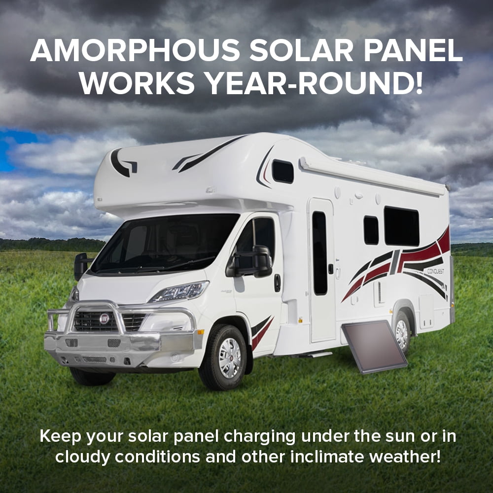 SOLVAO 7.5W Solar Battery Charger & Maintainer - Solar Panel for 12 Volt Batteries for Cars, Automotive & Other Vehicles