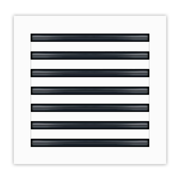 BUILDMART - 14x14 Modern AC Vent Cover - Decorative White Air Vent - Standard Linear Slot Diffuser - Register Grille for Ceiling, Walls & Floors - Texas Buildmart
