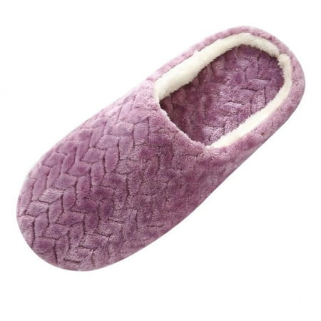 

Chiccall Winter Warm Slippers Comfy Rhombus Pattern Faux Fur House Shoes Scuff Memory Foam Slip on Anti-Skid Sole Indoor Outdoor House Slippers for Women and Girls on Clearance-42/43