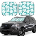 thumbnail image 6 of Kdxio Vintage Floral Print 2-Piece Sun Shade Front Windshield - Foldable Car Front Window Sunshades for Most Sedans SUV Truck, 6 of 6