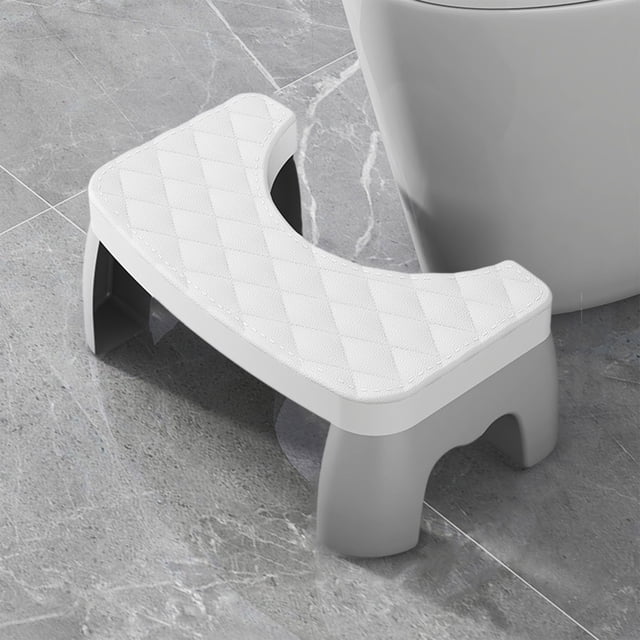 Soft Toilet Stool Bathroom Hair Non-slip Treading Stool Office Padded Footstool