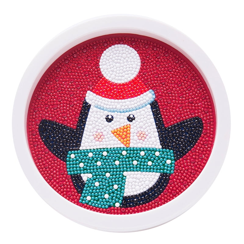 Diamond Art Painting Coasters with Holder, DIY Small Diamond Dots Kits for  Owl