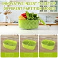 thumbnail image 5 of Fresh Produce Vegetable Fruit Storage Containers 3Piece Set, BPA-free Fridge Storage Container, Partitioned Salad Container, Fridge Organizers, Used in Storing Fruits Vegetables, Gray, 5 of 15