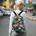 thumbnail image 7 of FORMRS Mini Backpack Purse for Women Travel Daypack Casual Shoulder Bag, Flamingo Leaves Pattern, 7 of 7