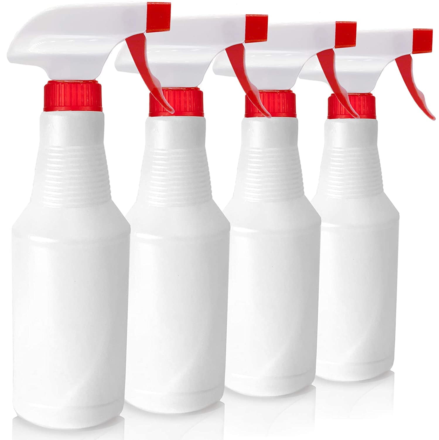 for Cleaning Solutions Cooking Adjustable Nozzle Plastic Spray Bottles 4pcs 16oz Empty Clear Spray Bottle with Black Trigger Sprayers Planting 