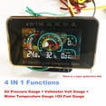 thumbnail image 2 of Phyun NEW 4 IN 1 Oil Pressure Gauge＋Voltmeter＋Water Temperature Gauge＋Oil Fuel Gauge, 2 of 5