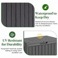 thumbnail image 4 of Joxxoaa 45 Gallon Resin Deck Box, Lockable Patio Outdoor Storage Box for Furniture, Garden Tools and Tools Storage, Waterproof Outside Storage Boxes - Black, 4 of 7