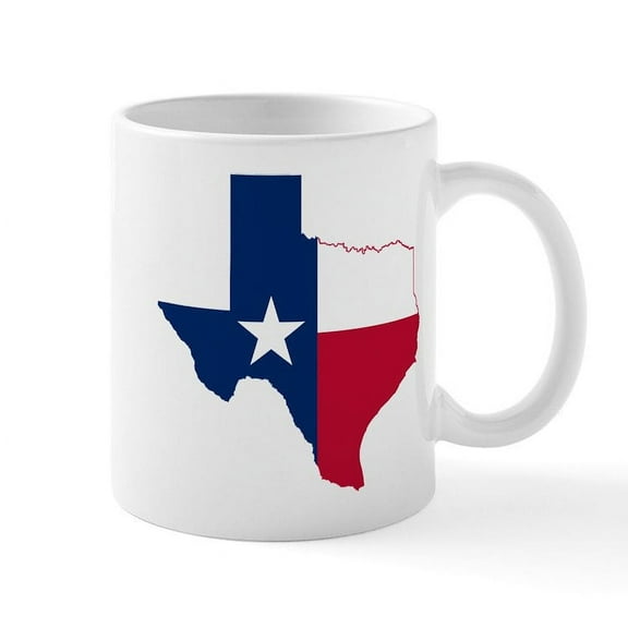 CafePress - Texas Flag Map Mug - 11 oz Ceramic Mug - Novelty Coffee Tea Cup