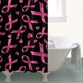 thumbnail image 4 of Breast Cancer Shower Curtain 36"x72" ,Bathroom Decorative Shower Curtains Set with 12 Hooks,Modern Waterproof Washable Shower Curtain, 4 of 6