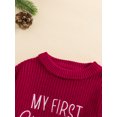 thumbnail image 6 of Rdhnmea Newborn Baby Girl Boy Christmas Knit Sweater My First Christmas Embroidery Long Sleeve Round Neck Fall Winter Knitted Sweatshirt Xmas Outfit, 6 of 9