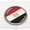 Metal Bezel, variant on Flag of Egypt | 3D Domed CAR Emblem Badge Sticker Chrome Metal Round Bezel