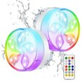 thumbnail image 1 of Waterproof submersible LED pool light, RGB multi-color IP68 waterproof pool light, 1 of 4
