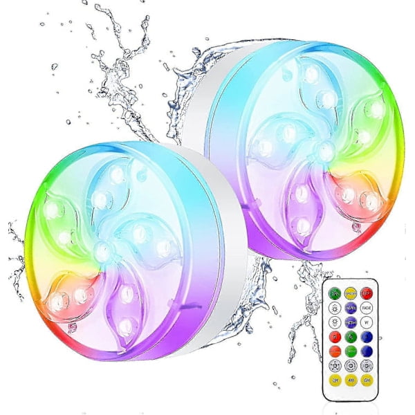 Waterproof submersible LED pool light, RGB multi-color IP68 waterproof pool light