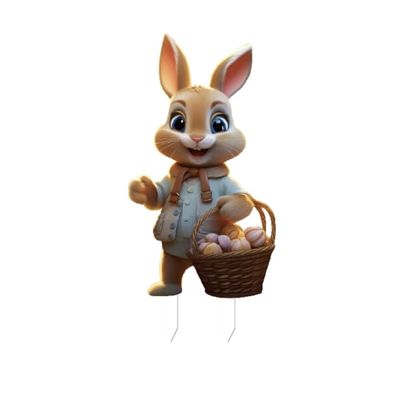Large Outdoor Easter Bunny Floor for Spring Yard and Garden Festive Holiday Decorative Display