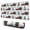 Red Christmas Truck, variant on Long Mouse Pads for Desk,Turquoise Christmas Snowflake Pattern Desk Mats on Top Of Desks, Desk Mouse Pad Extra Large with 3mm Non-Slip Base and Stitched Edge for Gaming,Office,Work,Home 31.5x11.8in