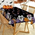 thumbnail image 6 of Halloween Ghost Rectangle Tablecloth 60 x 104 Inch, Spooky Jack O Lantern Pumpkin Decorative Table Cloth Dining Table Cover, Funny Bat Dinner Party Picnic Decoration, 6 of 6