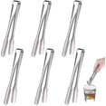 thumbnail image 1 of 6 Pack Stainless Steel Ice Tongs Sugar Tongs Serving Tongs Small Kitchen Tongs, 1 of 4
