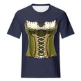 thumbnail image 4 of Pompotops Blouse Décontractée Mode Femme Imprimé Oktoberfest Col Rond T-Shirt Blouse Imprimée Tee Liquidation, 4 of 5