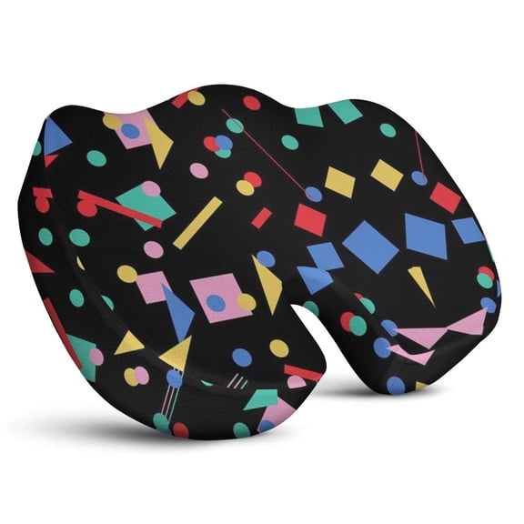 Premium Fashion Pattern Memory Foam Seat Cushion Ergonomic Chair Pad for Office Chair, Car, Airplane & Bleachers Sciatica, Tailbone Hip & Back Pain Relief - Chair Cushion for Long Office Workers.