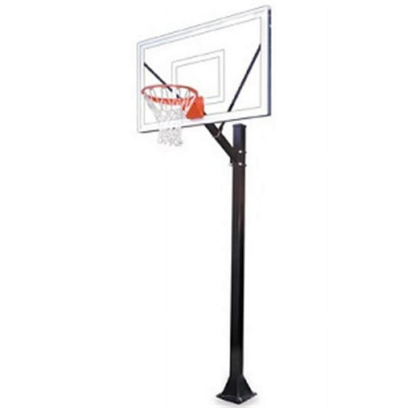 Sport Select-BP Steel-Acrylic In Ground Fixed Height Basketball System, Scarlet