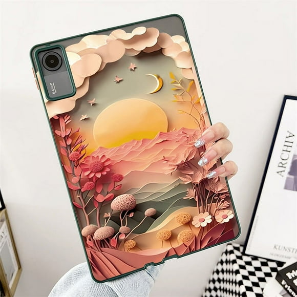 For Xiaomi Pad 6 Pro Case Ultra Thin Creative Scenery of Sunset Dusk Cover for Mi Pad 6 5 Pro SE 11 Inch 2023 Tablet Matte Cases p6 Green1 RedmiPad SE 2023