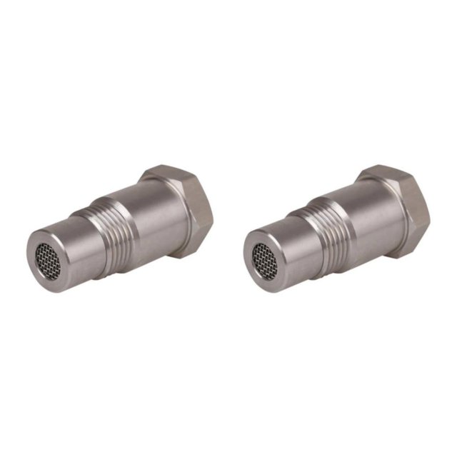 Speravity Compruebe el sensor de oxígeno de los automóviles con el conector del sensor - Adaptador del sensor de oxígeno O2 de reemplazo Plata 2piezas