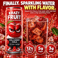 thumbnail image 2 of Krazy Fruit Prebiotic Sparkling Water, Evil Cherry Cola, 12% Real Fruit Juice, 3g Prebiotic Fiber, No Artificial Sweeteners, 12 fl oz, 6 Count, 2 of 13
