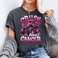thumbnail image 2 of Crush Breast Cancer Monster Truck Girls Boys Pink Awareness Unisex T-Shirt, Sizes S-5XL, Gategoo, 2 of 5